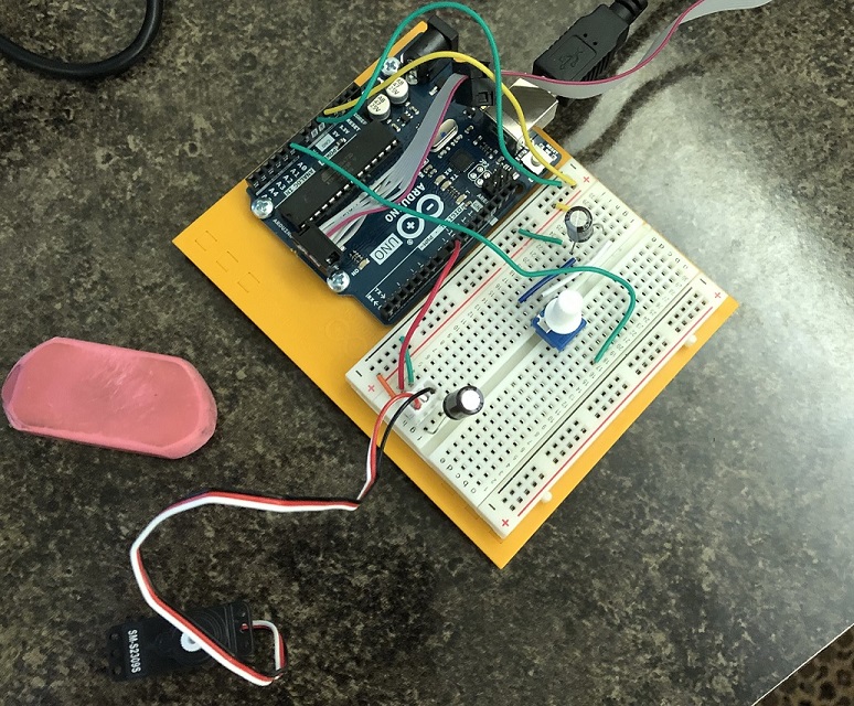 A simple motor controller being constructed